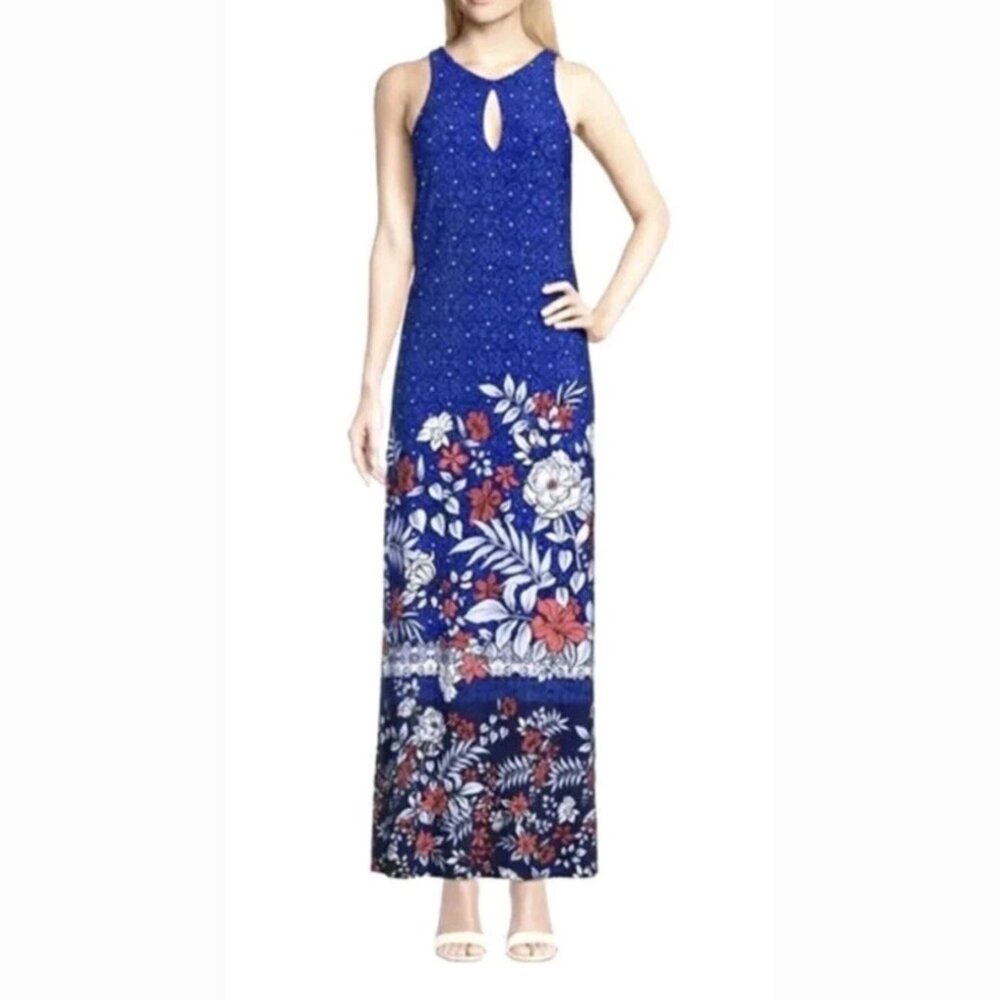 Tommy Bahama Blue Floral Maxi Dress